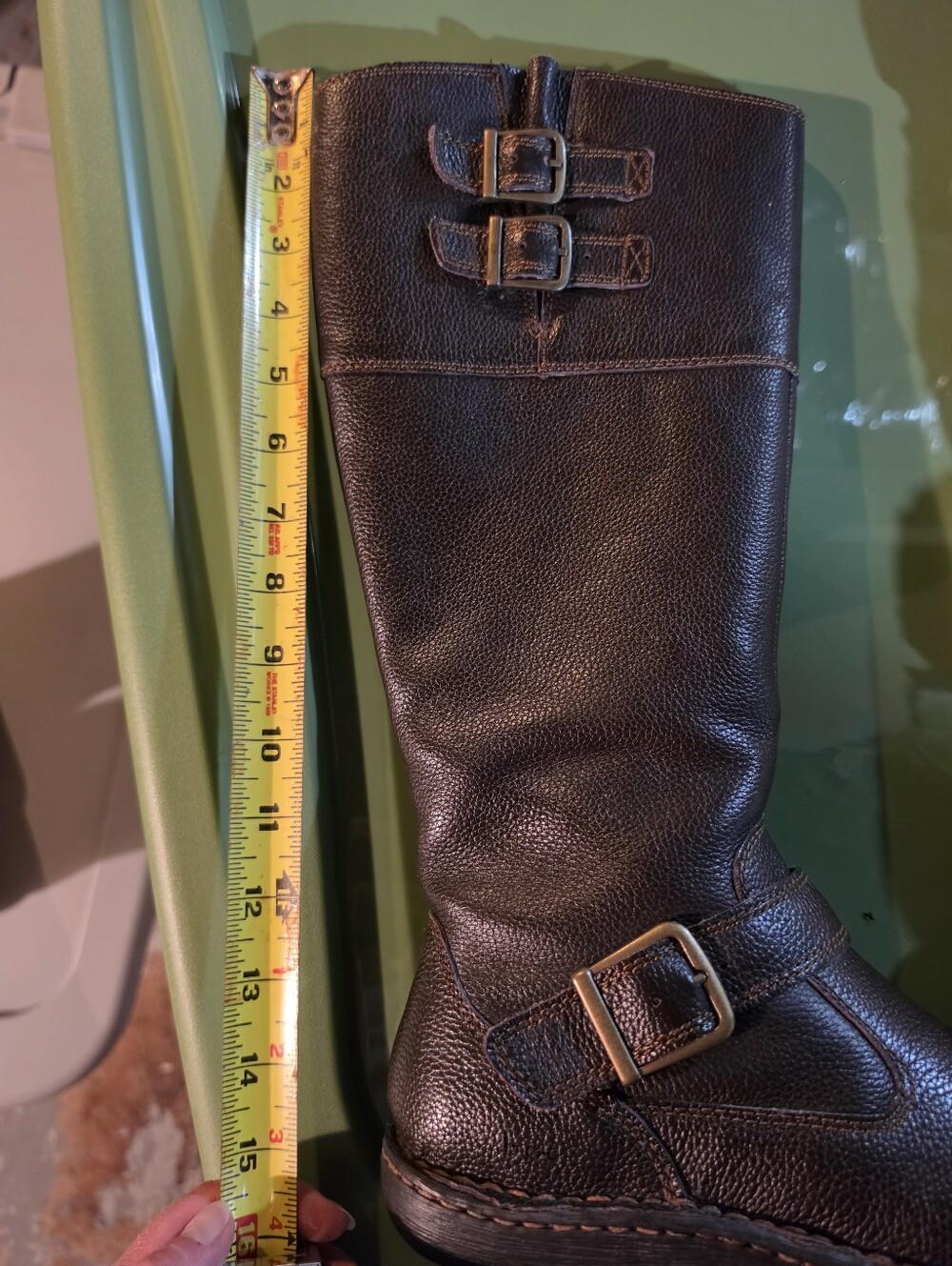 b.o.c. Born Concept Brown Leather Tall Riding Boots Women's Size 8 - Picture 7 of 8